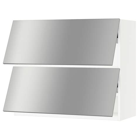 sektion wall cabinet horizontal white grevsta stainless steel magnetic|SEKTION Wall Cabinet with Drawers .